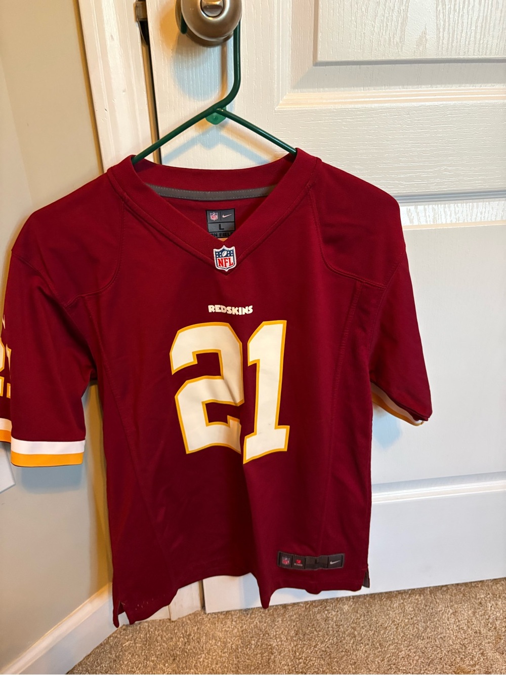 Nike Kids Burgundy Washington Football Jersey #21
